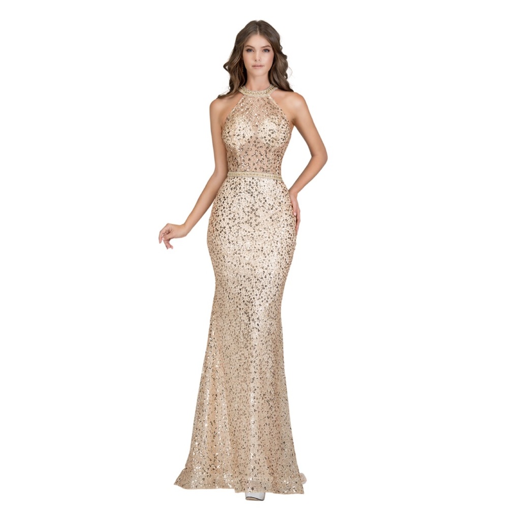 🆕NWT PROM BRIDESMAIDS Sequined Maxi Gown